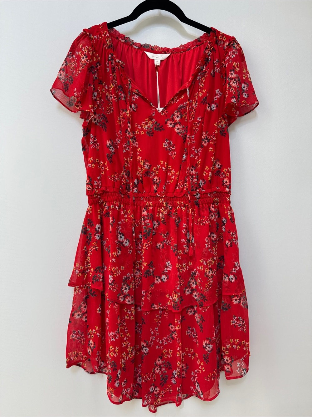 LC Lauren Conrad Floral Red Dress